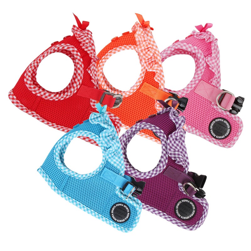 Puppia Vivien Vest Dog Harness Step-in All Season Mesh Cute No Pull No Choke Walking Training for Small Dog, Orange, Medium - Image 4